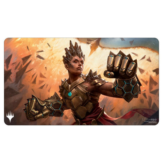 Image of Magic: The Gathering Phyrexia Neyali, Suns’ Vanguard Play Mat 23 7/8 x 13 1/2