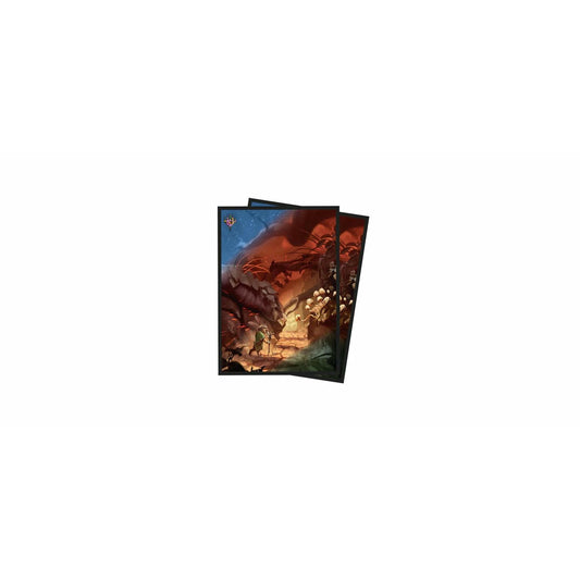 Image of Magic the Gathering Bloomburrow Season Lands: Forest Summer Card Sleeves 100pc