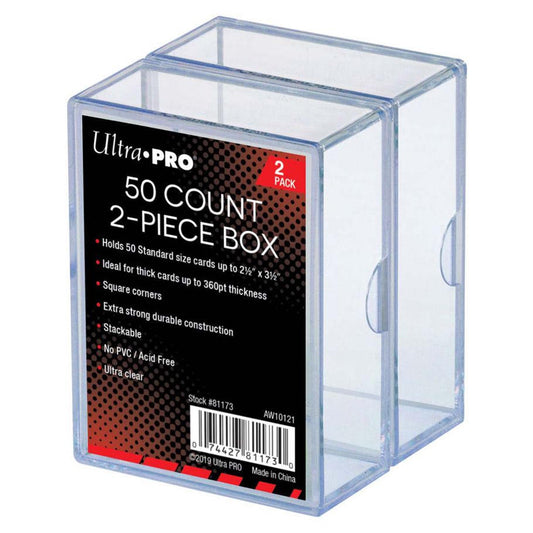 Clear Card Box 2 Piece (50)