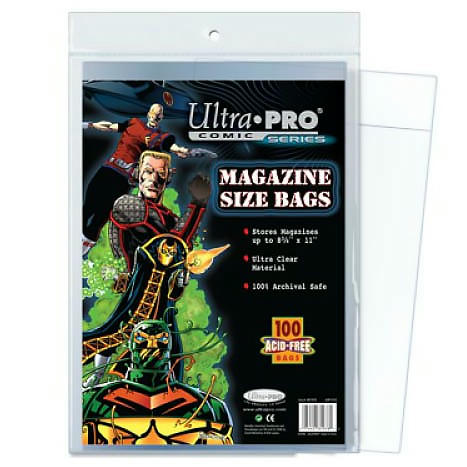 Ultra Pro Magazine Size Bags 100 Acid Free Bags