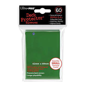 Ultra-Pro Pro Gloss Green Small/Japanese Deck Protector Card Sleeves 60pcs 82966