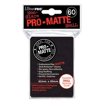 Ultra Pro Black Matte Small Deck Protector Card Sleeves 62x89mm UPI84021 60pcs