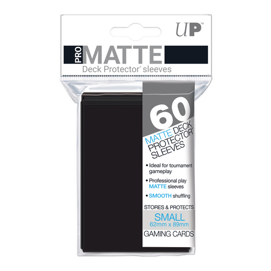 Image of Ultra Pro Black Matte Small Deck Protector Card Sleeves 62x89mm UPI84021 60pcs