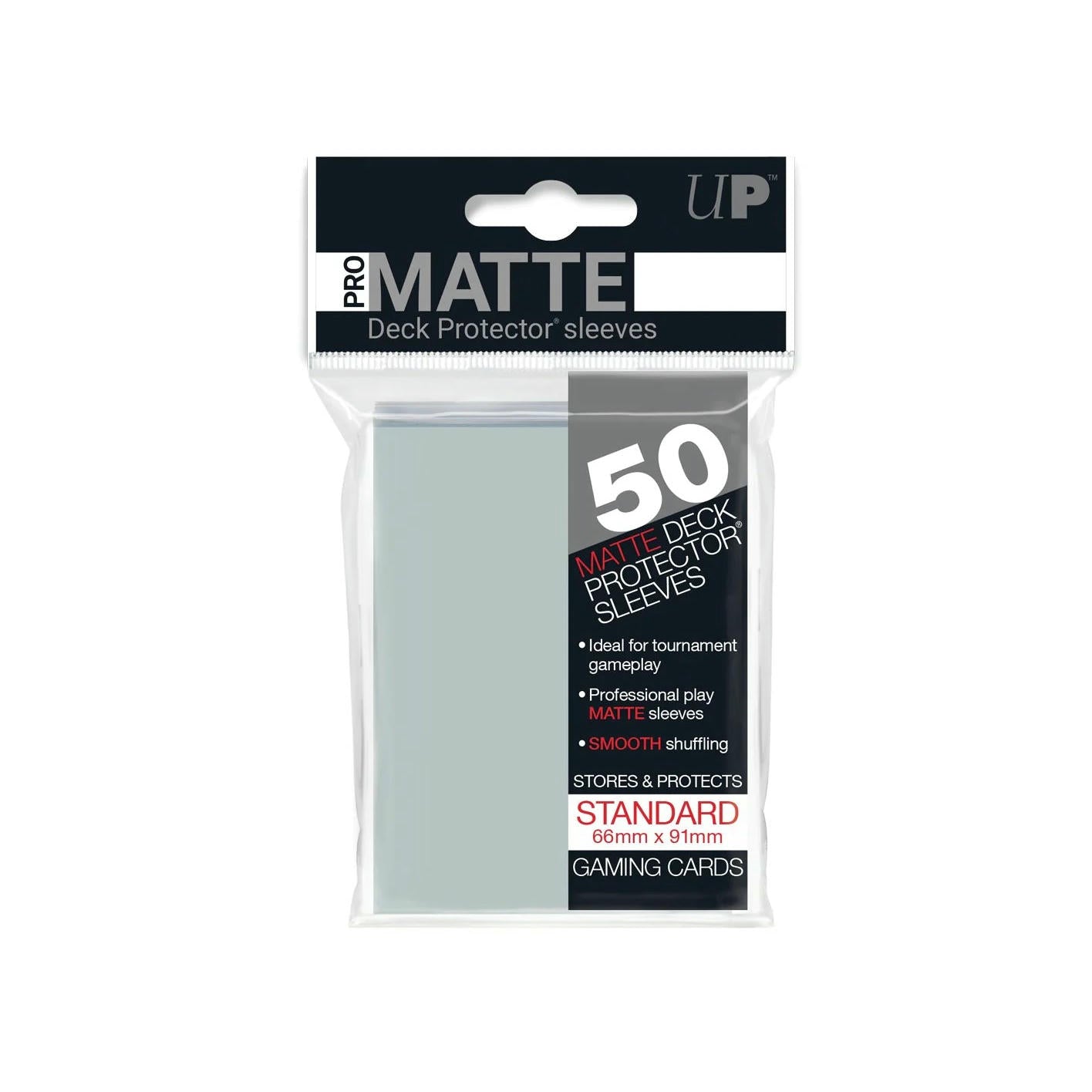 Image of Pro-Matte Clear Standard 66x91mm Deck Protector Card Sleeves (50) Ultra Pro 