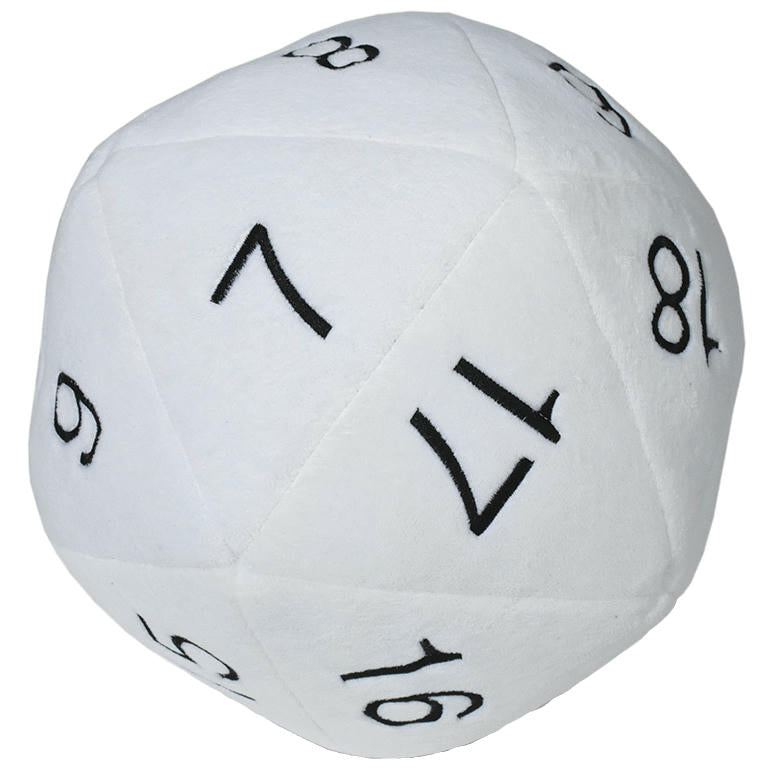 Image of Ultra Pro Jumbo d20 White Plush Die w/Black Markings UPI84949