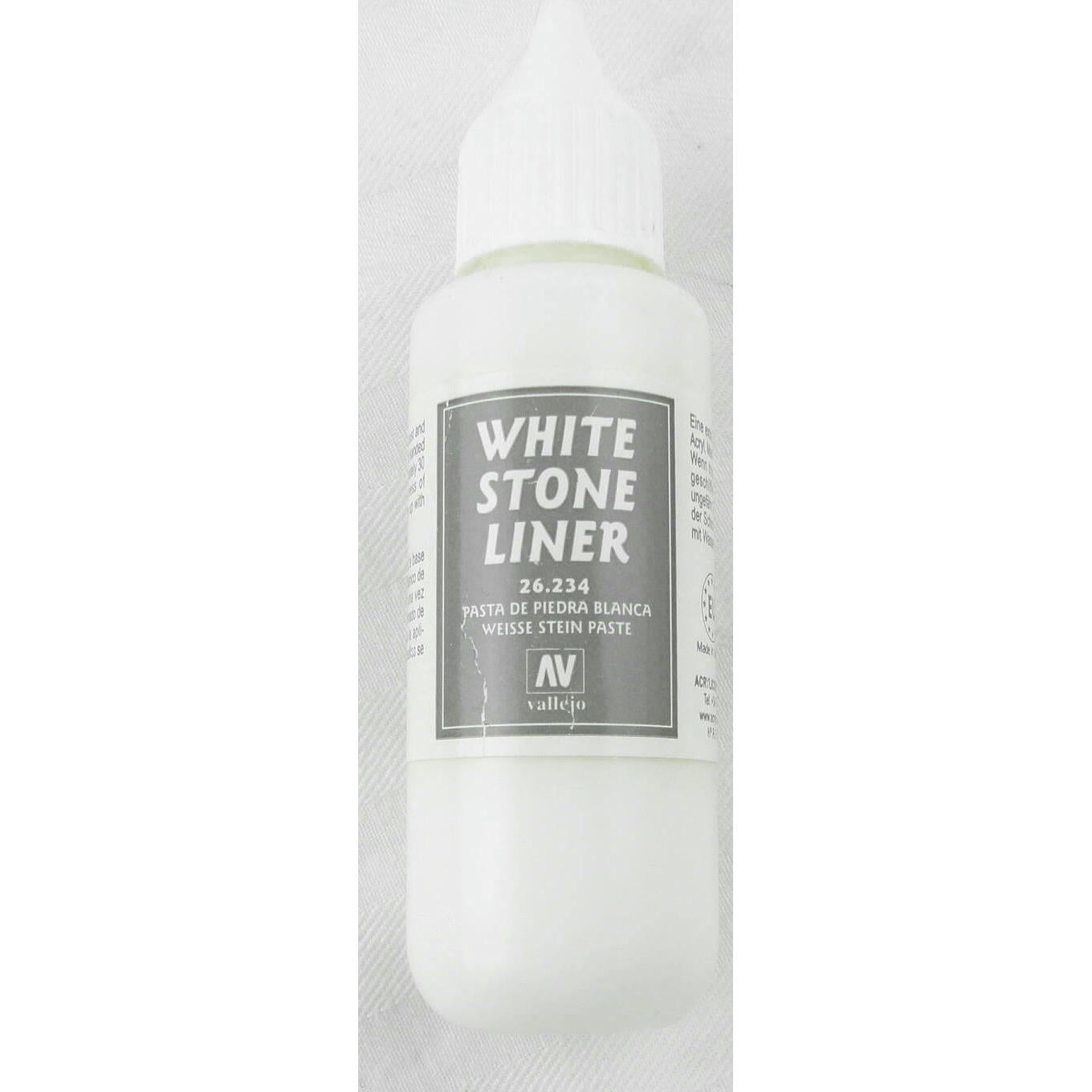 Image of Vallejo 35ml White Stone Liner Texture for Miniatures VAL26234