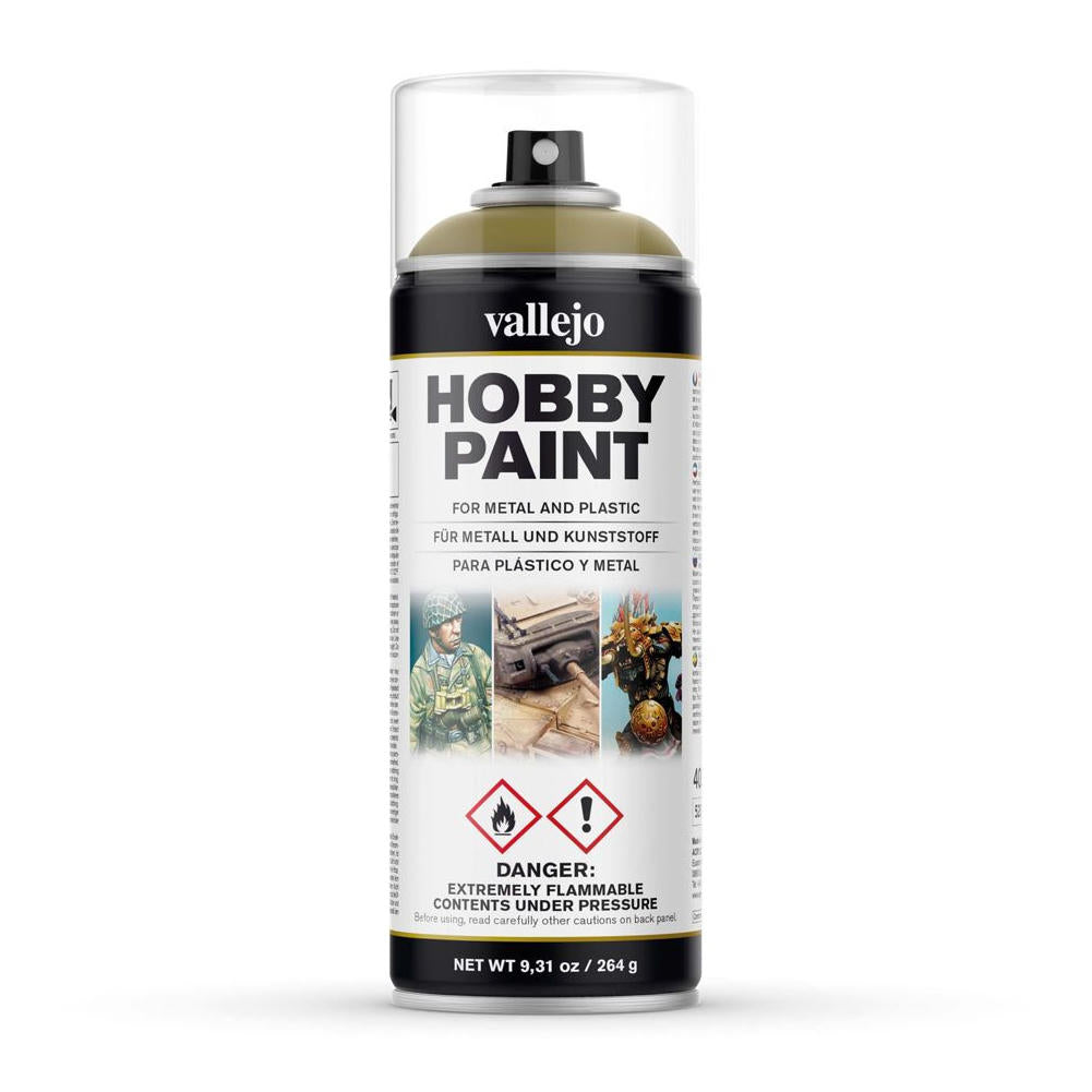 Vallejo AFV Panzer Yellow (400ml) Aerosol Miniatures Primer Spray Paint