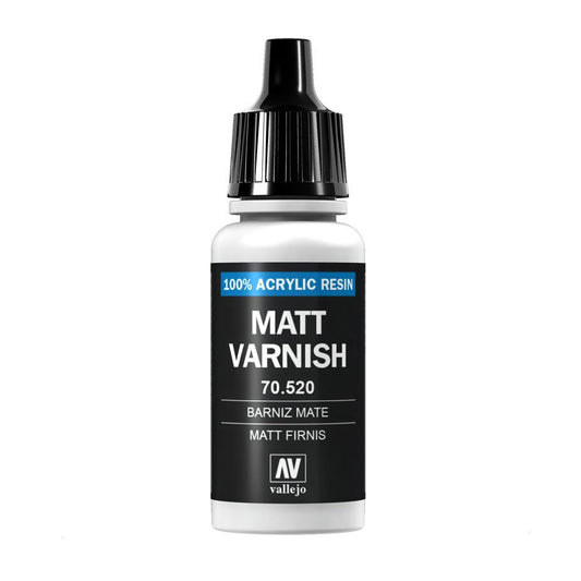 Image of Vallejo Acrylic Matt Varnish Miniatures Paint 17ml VAL70520