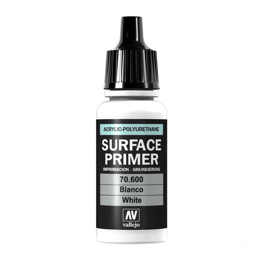 Image of Vallejo White Surface Primer Acrylic Miniatures Paint 17ml VAL70600