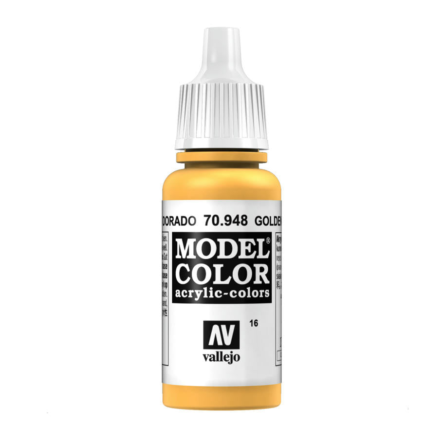 Image of Vallejo Golden Yellow Model Color Acrylic Miniatures Paint 17ml VAL70948