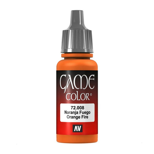 Image of Vallejo Orange Fire Game Color Acrylic Miniatures Paint 17ml VAL72008