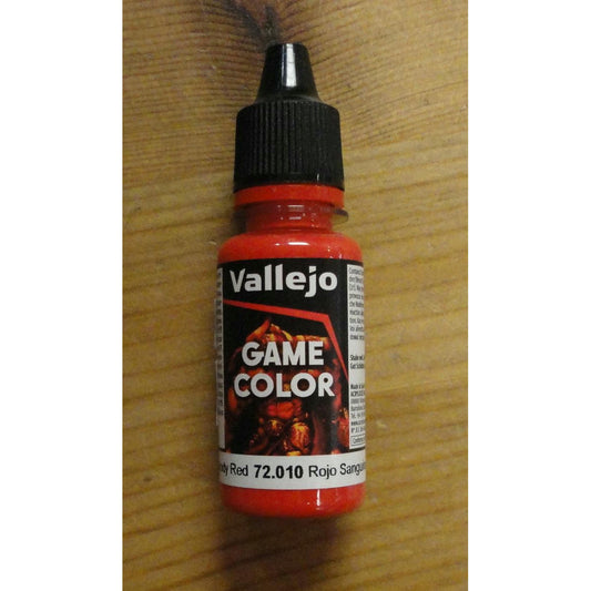 Image of Vallejo Bloody Red Game Color Acrylic Miniatures Paint 17ml VAL72010