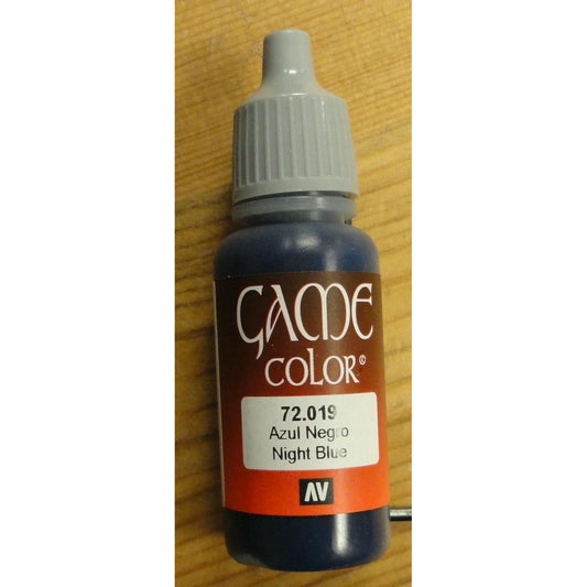 Image of Vallejo Night Blue Game Color Acrylic Miniatures Paint 17ml VAL72019