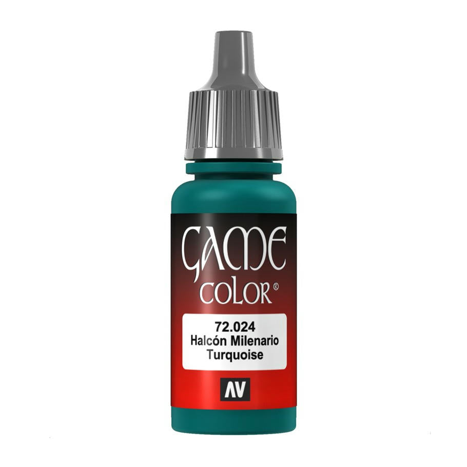 Image of Vallejo Turquoise Game Color Acrylic Miniatures Paint 17ml VAL72024