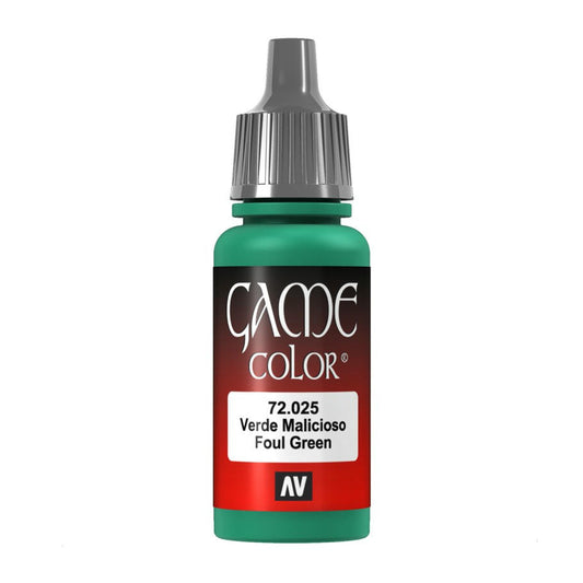 Image of Vallejo Foul Green Game Color Acrylic Miniatures Paint 17ml VAL72025