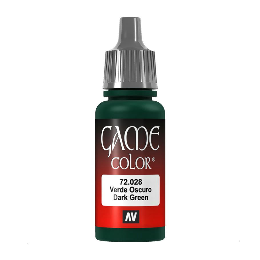 Image of Vallejo Dark Green Game Color Acrylic Miniatures Paint 17ml VAL72028