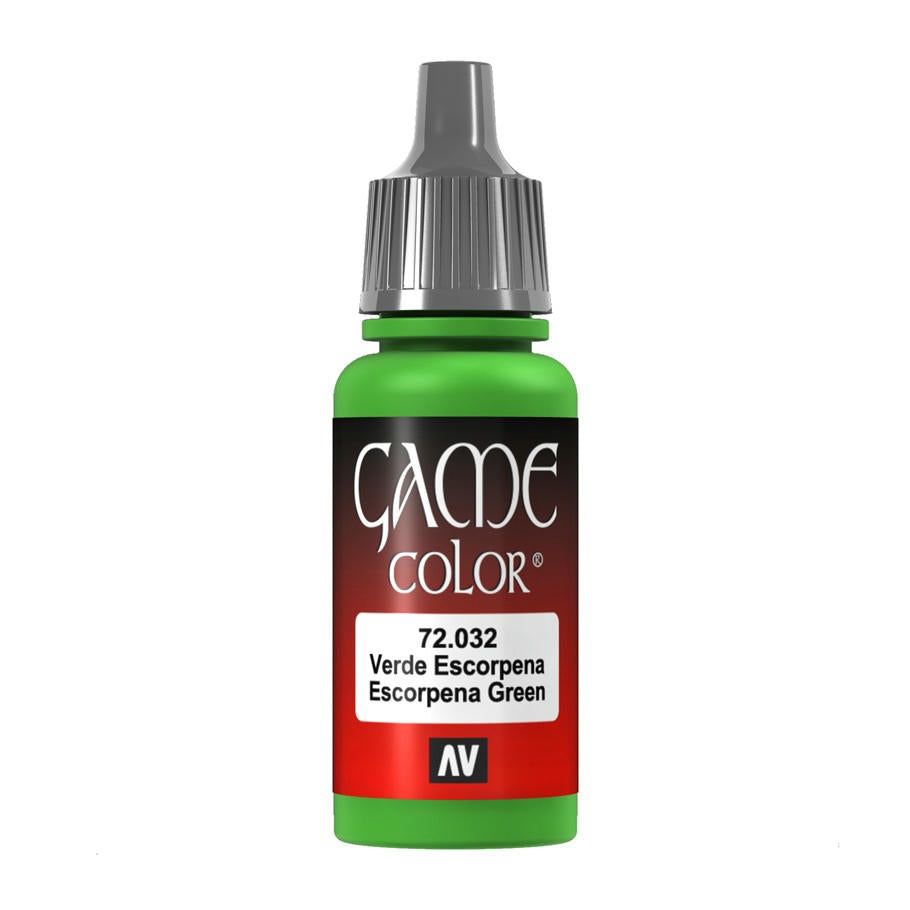 Image of Vallejo Escorpena Green Game Color Acrylic Miniatures Paint 17ml VAL72032