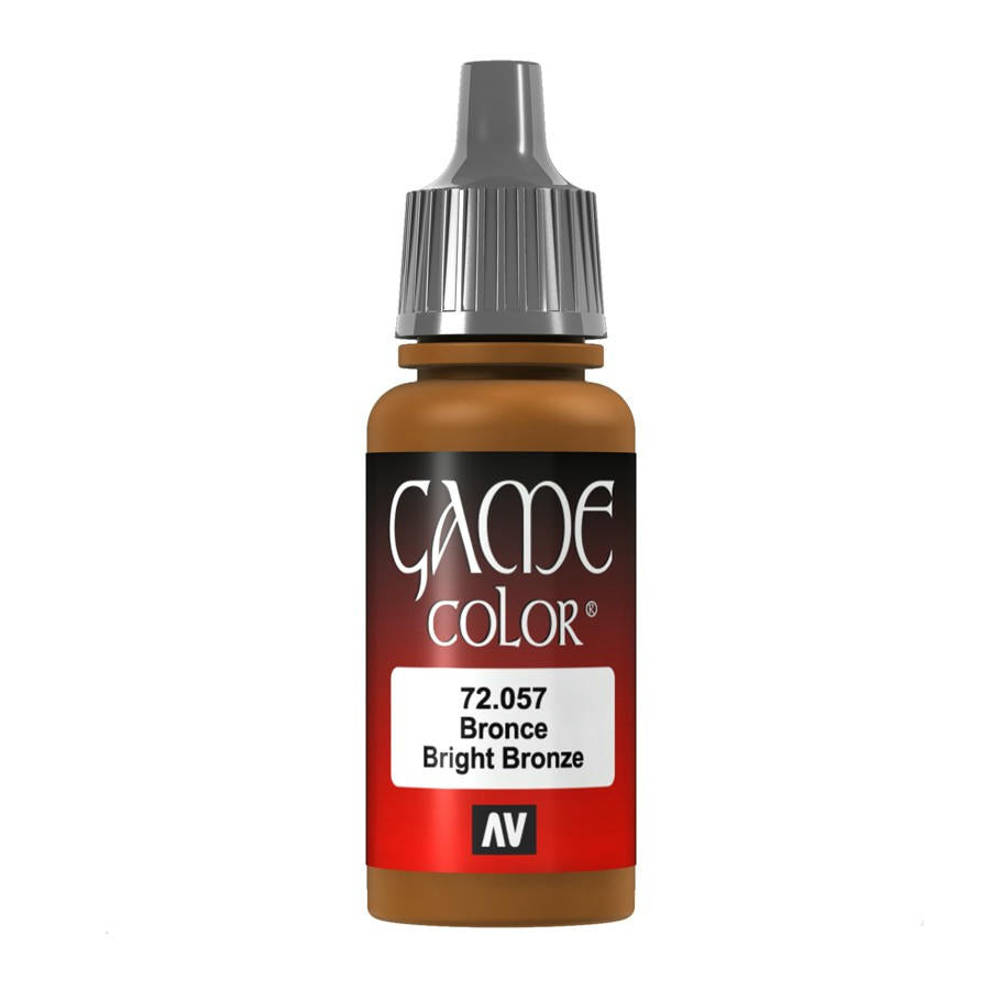 Image of Vallejo Bright Bronze Metallic Game Color Acrylic Miniatures Paint 17ml 72057