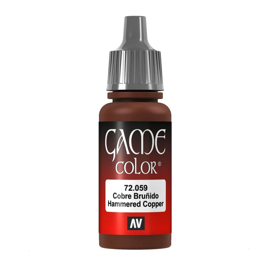 Image of Vallejo Hammered Copper Metallic Game Color Acrylic Miniatures Paint 17ml 