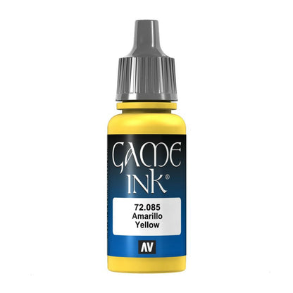 Image of Vallejo Game Ink Yellow Acrylic Miniatures Paint 17ml VAL72085