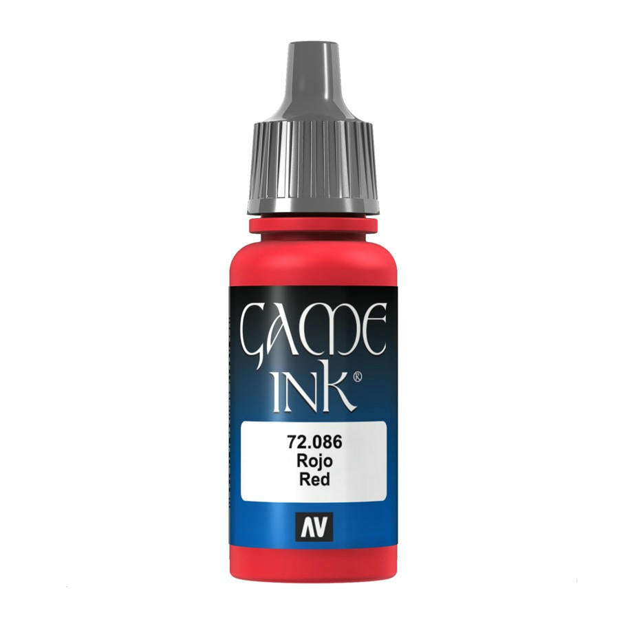 Image of Vallejo Game Ink Red Acrylic Miniatures Paint 17ml VAL72086
