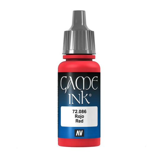 Image of Vallejo Game Ink Red Acrylic Miniatures Paint 17ml VAL72086