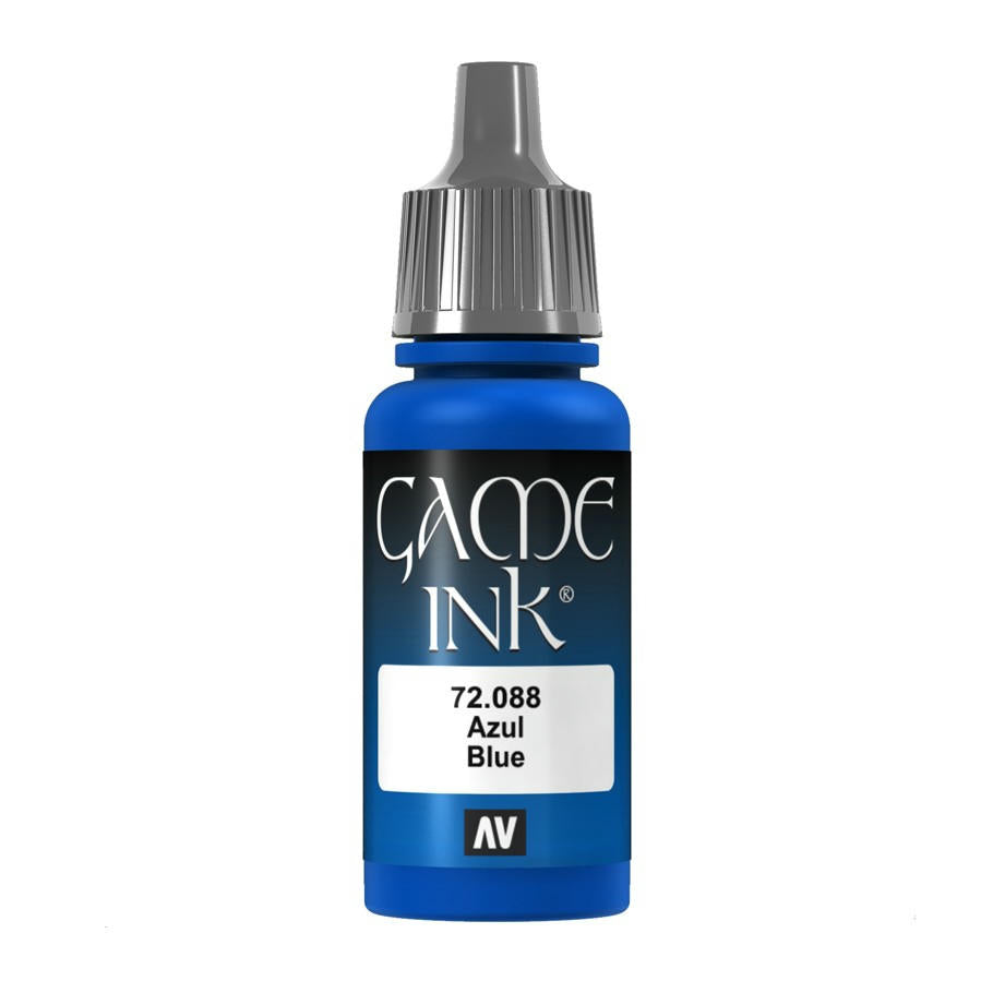 Image of Vallejo Game Ink Azul Blue Acrylic Miniatures Paint 17ml VAL72088