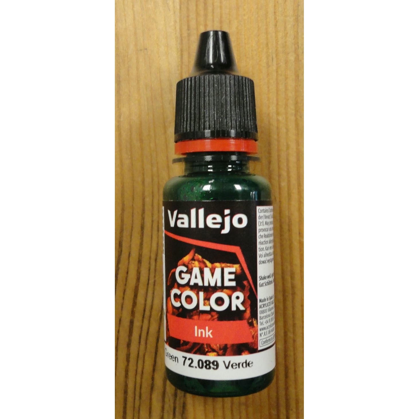 Image of Vallejo Green Ink Game Color Acrylic Miniatures Paint 18ml VAL72089