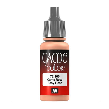 Image of Vallejo Rosy Fleshtone Game Color Acrylic Miniatures Paint 17ml VAL72100
