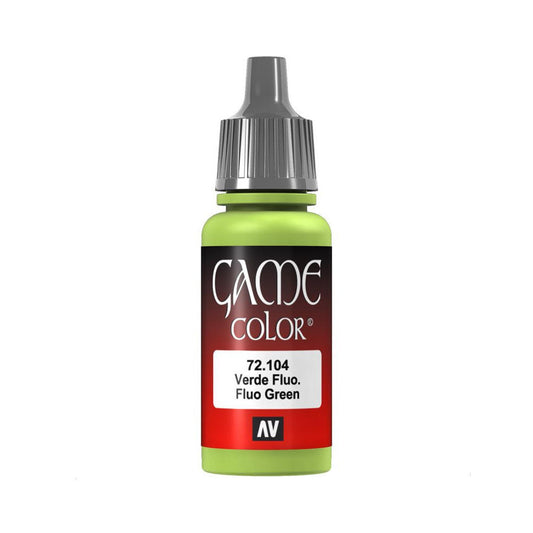 Vallejo Fluorescent Green Game Color Acrylic Miniatures Paint 17ml VAL72104