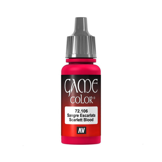 Vallejo Scarlet Blood Game Color Acrylic Miniatures Paint 17ml VAL72106