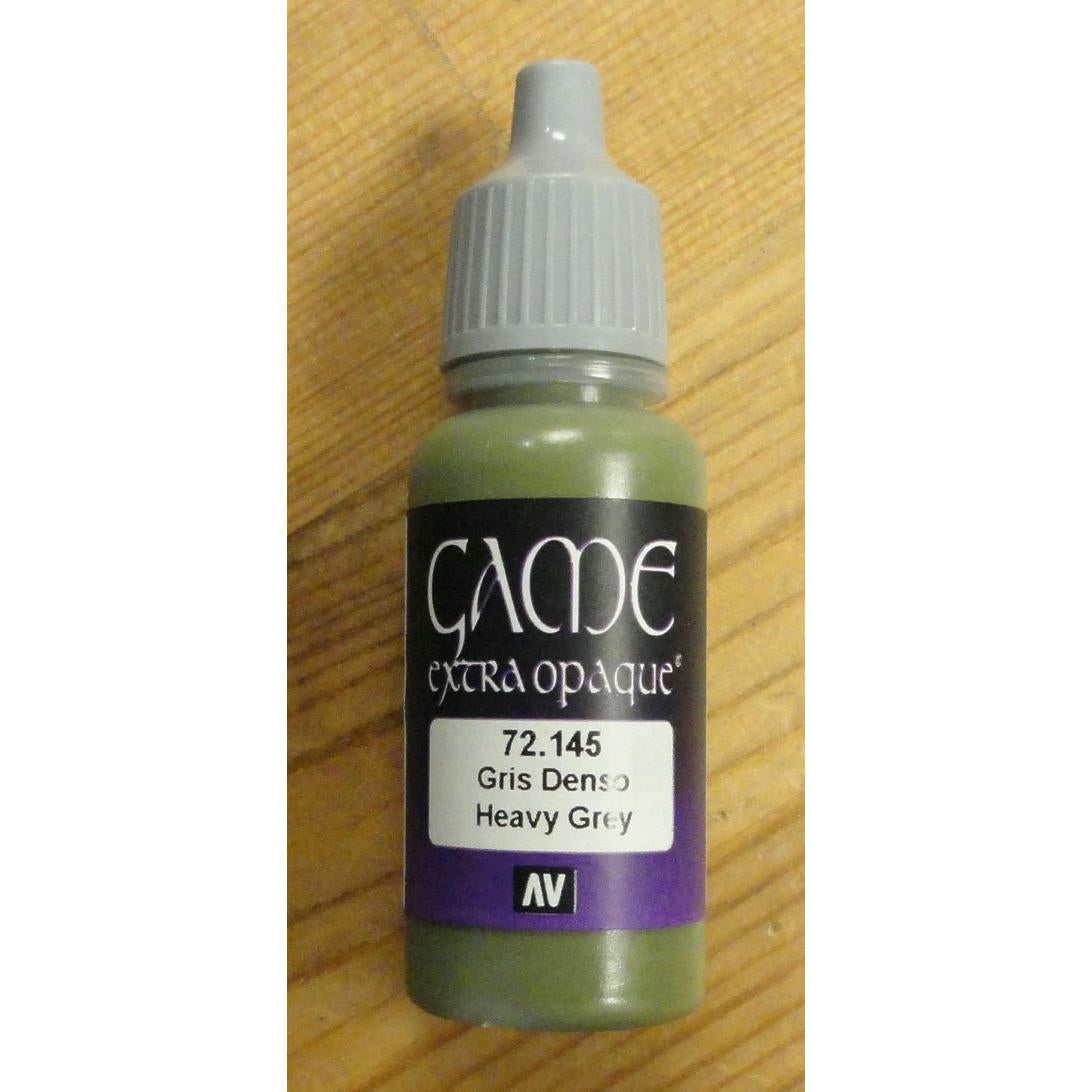 Image of Vallejo Heavy Dirty Grey Extra Opaque Game Color Miniatures Paint 17ml VAL72145