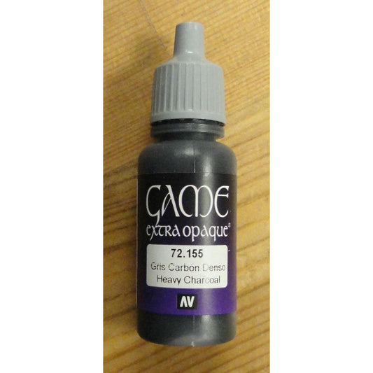 Image of Vallejo Heavy Charcoal Extra Opaque Game Color Miniatures Paint 17ml VAL72155