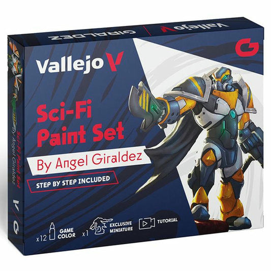 Image of Vallejo Sci-fi Acrylic Model/Miniatures Paint Set (12 Colors) VAL72313