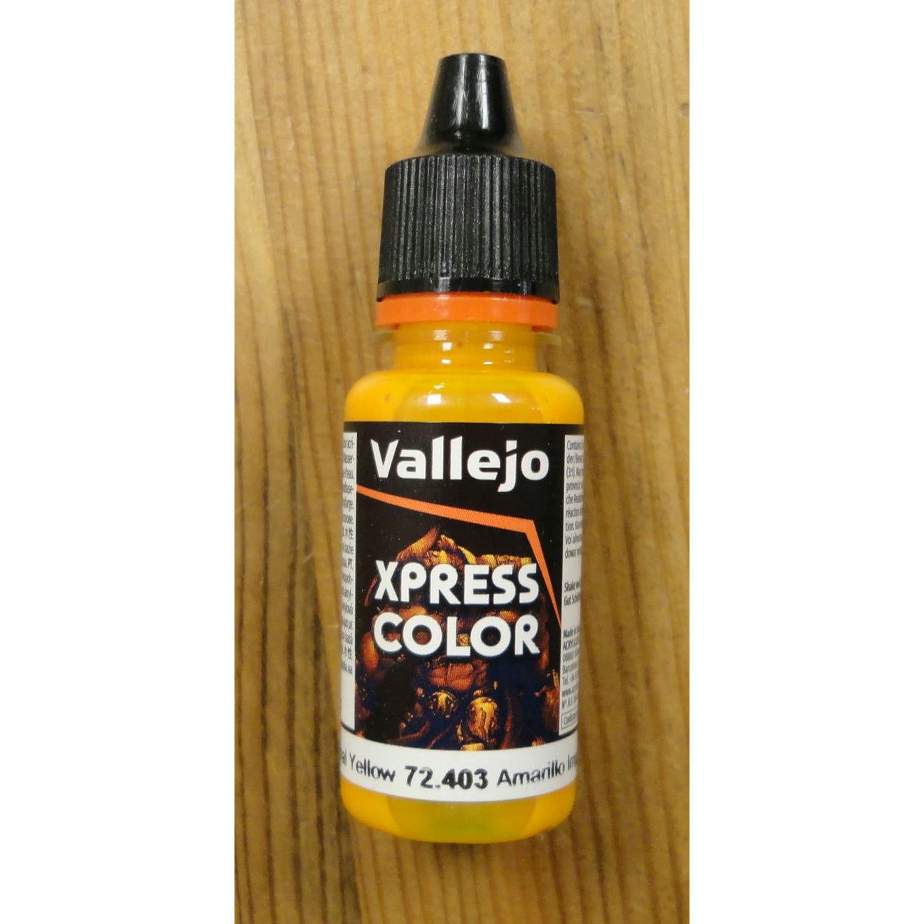 Image of Vallejo Imperial Yellow XPress Color Miniatures Paint 18ml VAL72403 Express