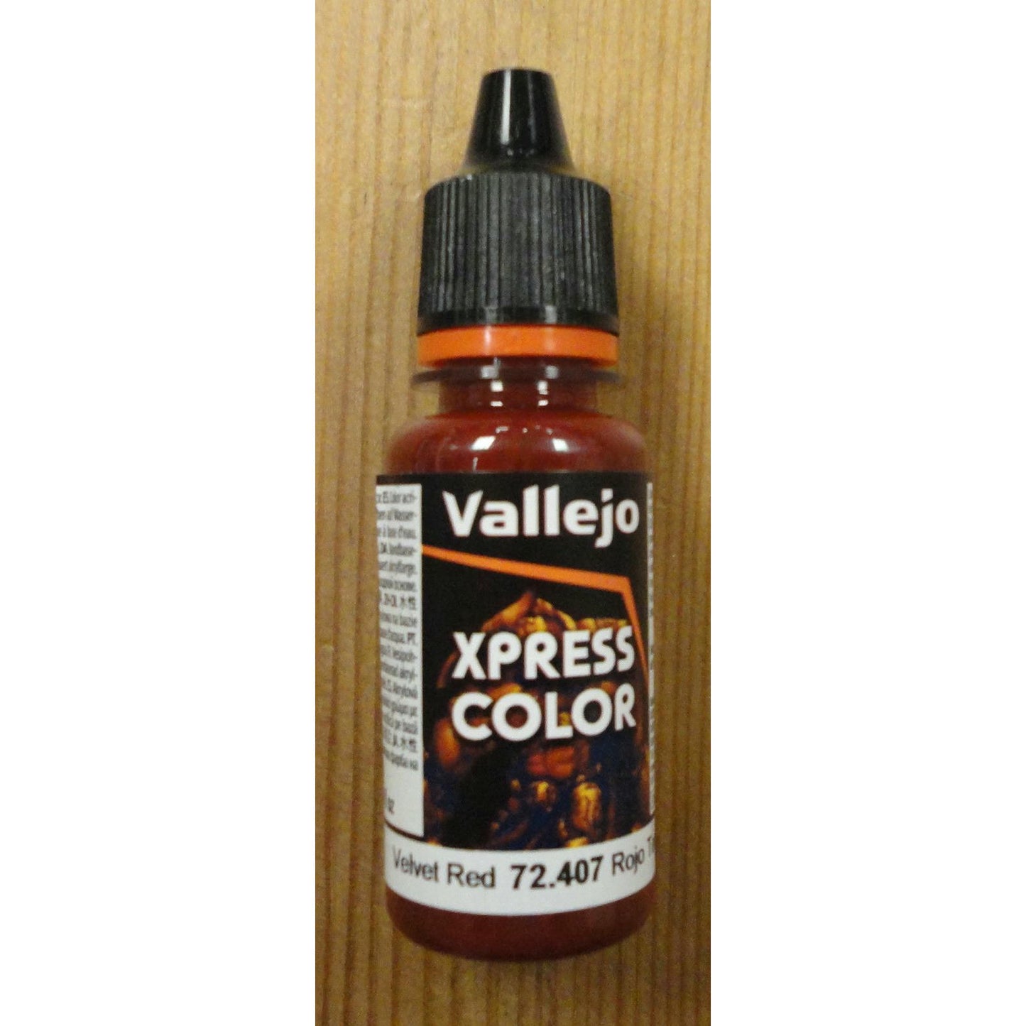 Image of Vallejo Velvet Red XPress Color Miniatures Paint 18ml VAL72407 Express