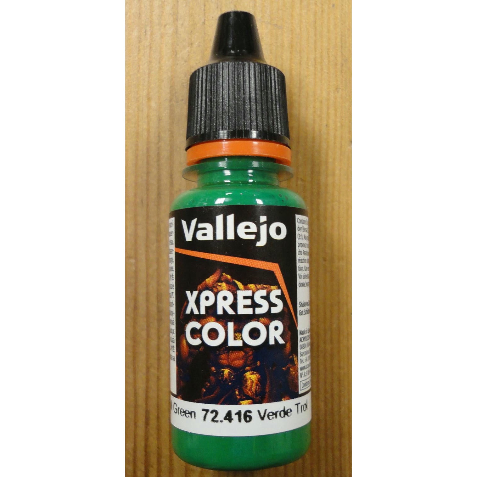 Image of Vallejo Troll Green XPress Color Miniatures Paint 18ml VAL72416 Express