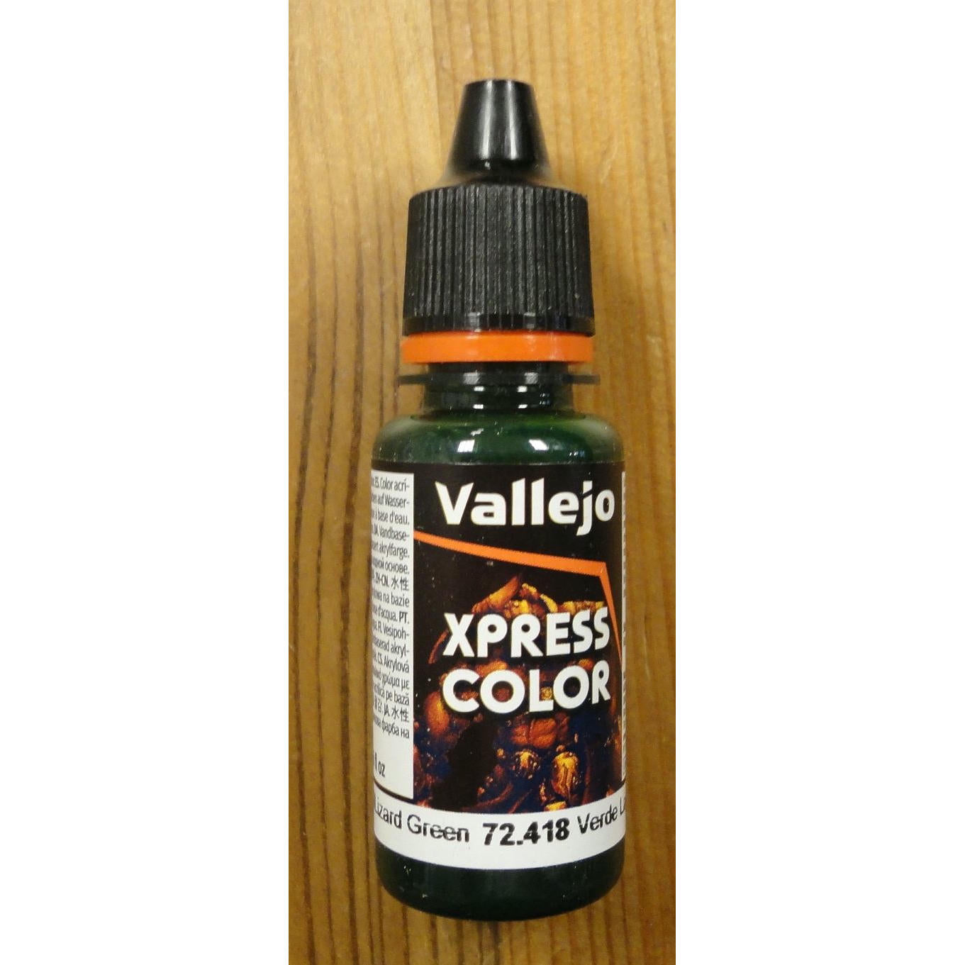 Image of Vallejo Lizard Green XPress Color Miniatures Paint 18ml VAL72418 Express