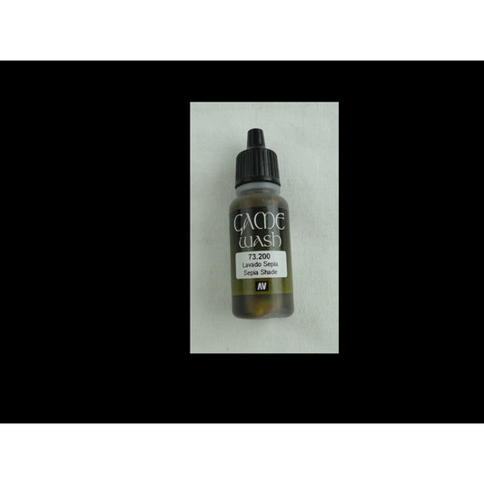 Image of Vallejo Game Color Sepia Wash Acrylic Miniatures Paint 17ml VAL73200