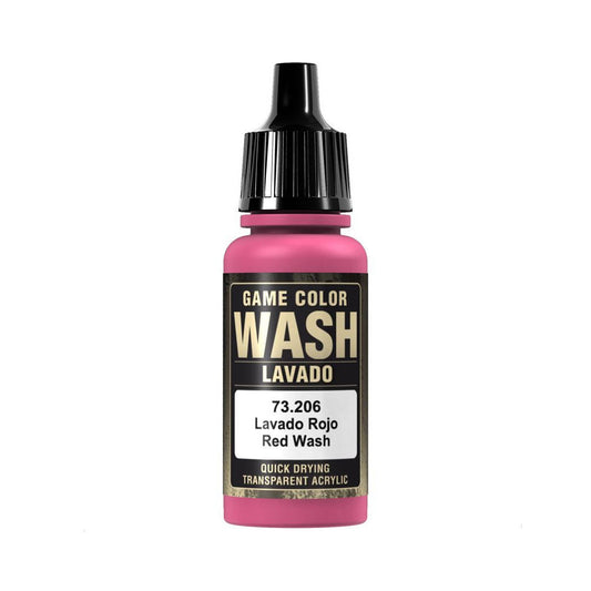 Vallejo Game Color Red Wash Acrylic Miniatures Paint 17ml VAL73206
