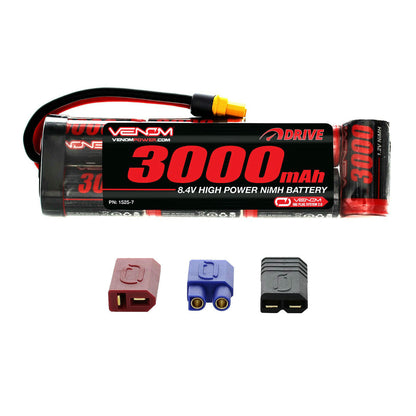 Image of Venom 3000mAh 8.4V NIMH Flat Pack Battery w/UNI 2.0 Connctor Set VNR1525-7
