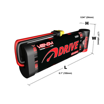 Image of Venom 3000mAh 8.4V NIMH Flat Pack Battery w/UNI 2.0 Connctor Set VNR1525-7