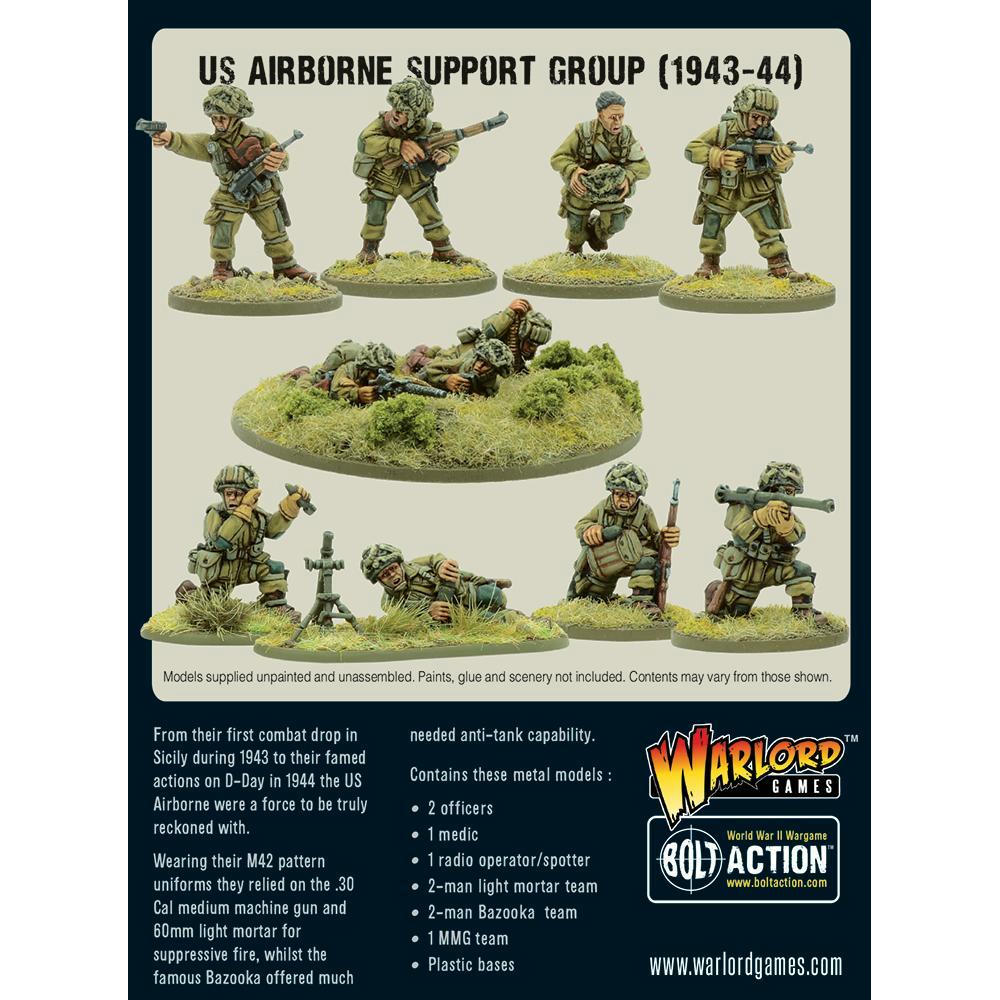 Image of Bolt Action Miniatures Game: U.S. Airborne Support Group WLG402213104 US