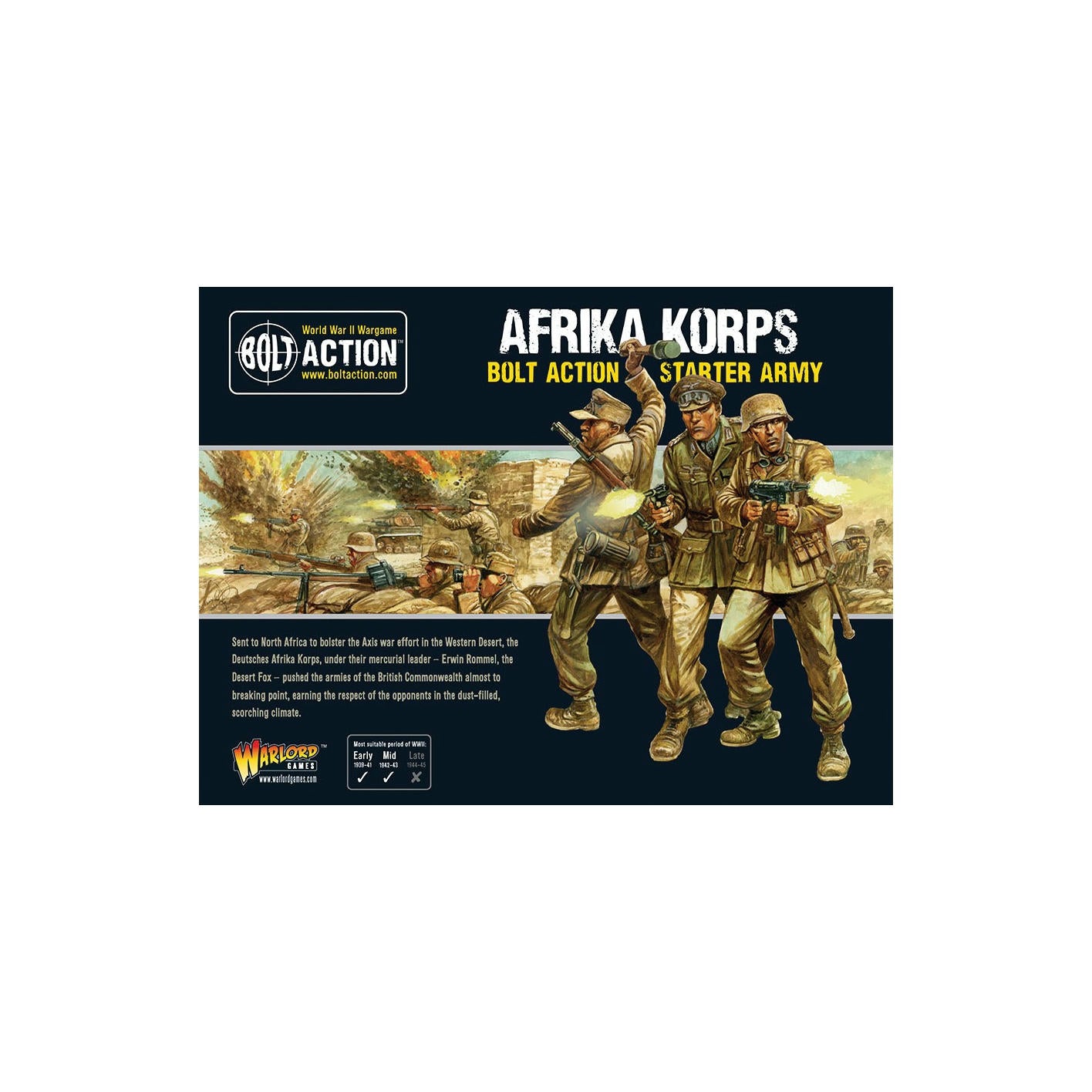 Image of Bolt Action Miniatures Game: German Afrika Korps Starter Army WLG402612001