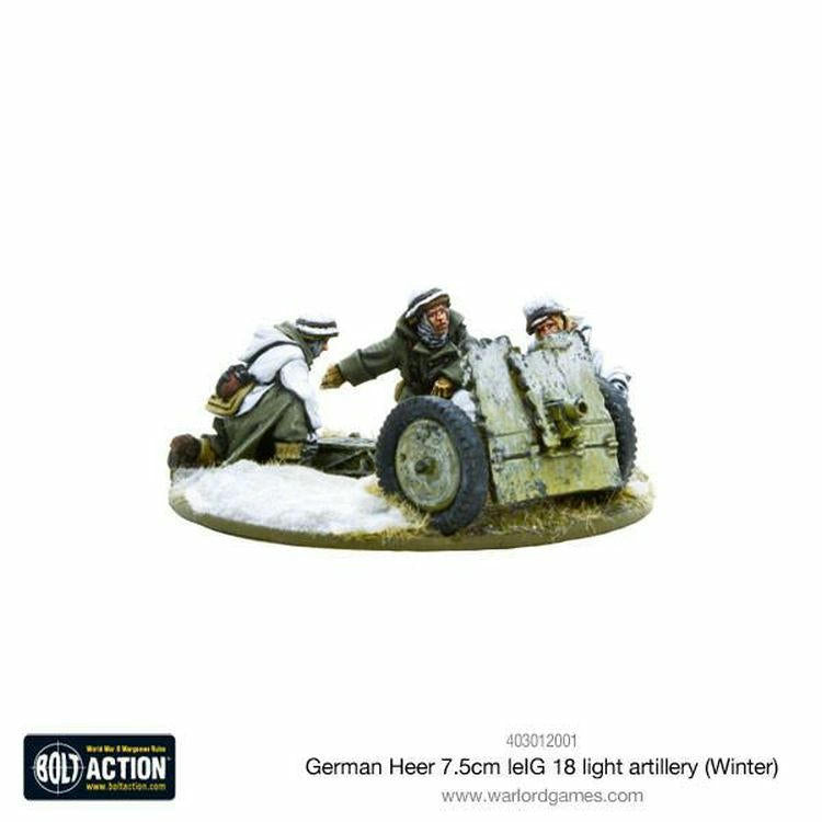 Image of Bolt Action Miniatures Game: German Heer (Winter) Light Artillery WLG403012001