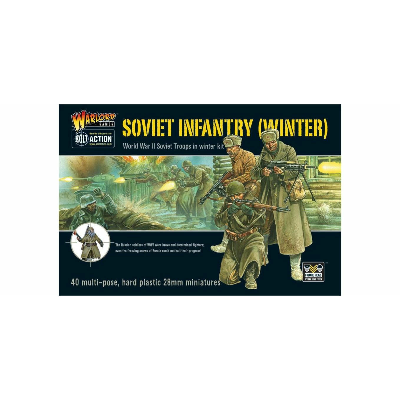 Image of Bolt Action Miniatures Game: USoviet Infantry (in Winter Kit) WLGWGB-RI-04