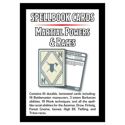Image of Dungeons & Dragons 5E RPG Martial Powers and Races Deck (61 cards) WOCC56670000
