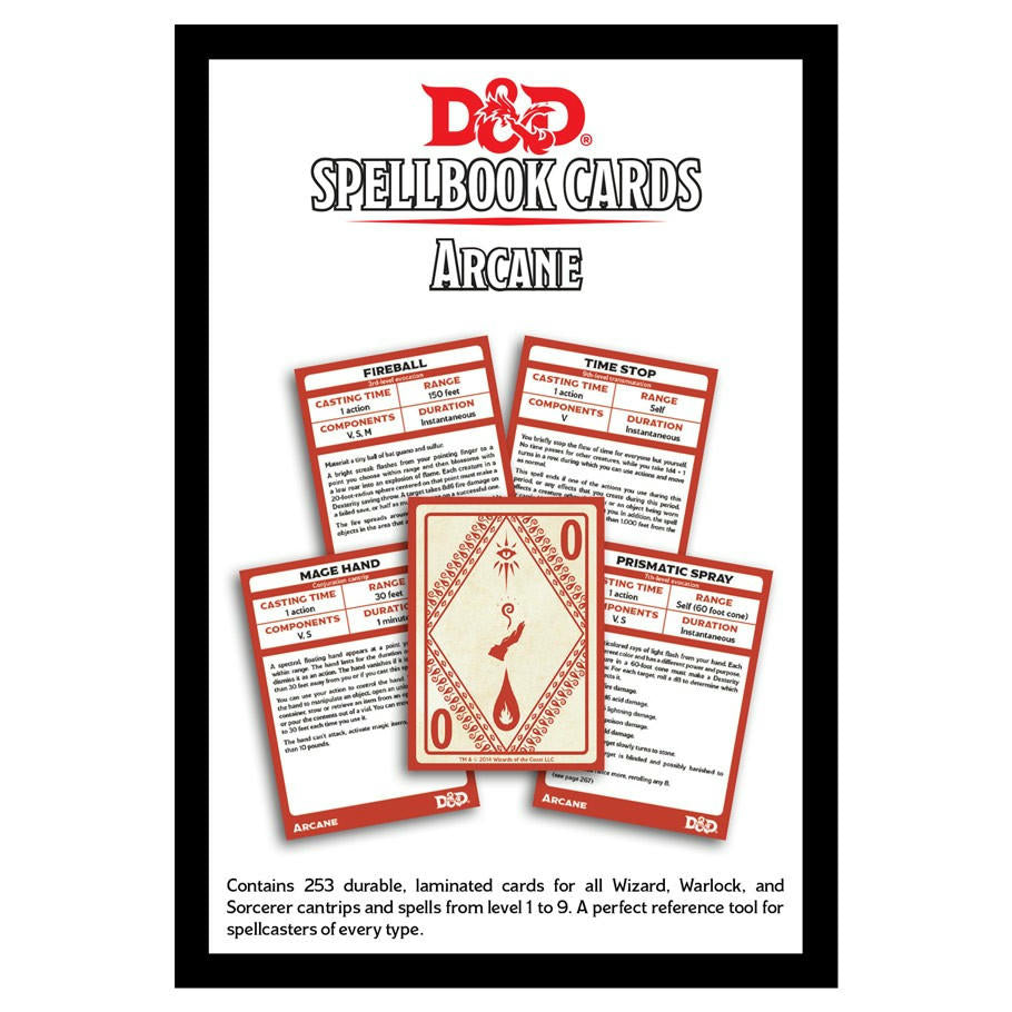 Dungeons and Dragons RPG: Spellbook Cards - Arcane Deck (253 cards)