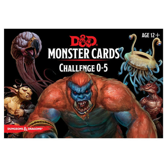 Image of Dungeons & Dragon D&D 5E 5th Edition Monster Cards: Challenge Level 0-5 Deck