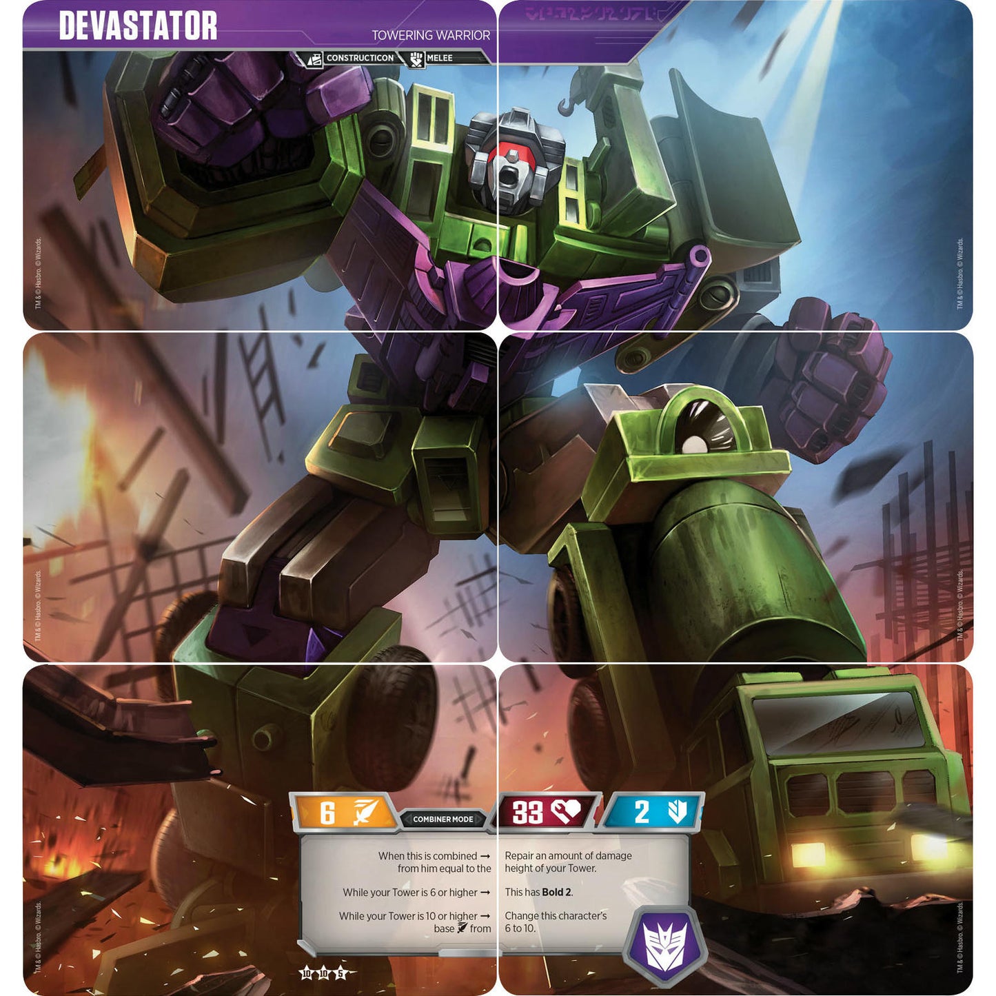 Image of Transformers Trading Card Game TCG Rise of the Combiners Devastator Deck 